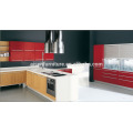 Varios modelos de fábrica directamente rosa gabinetes de cocina de color rojo